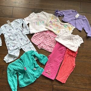 10 Piece Girl's 12M Mix & Match Spring/Summer Bundle Set -  Excellent Condition
